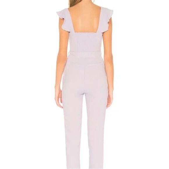 Superdown- “Gloria” Flutter Sleeve Full Length Jumpsuit in Lavender- Size Medium - Picture 2 of 12